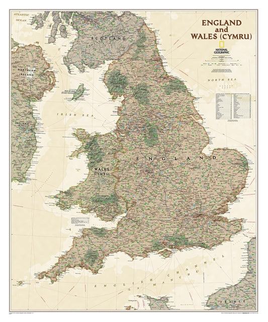 England And Wales Executive, Tubed: Wall Maps