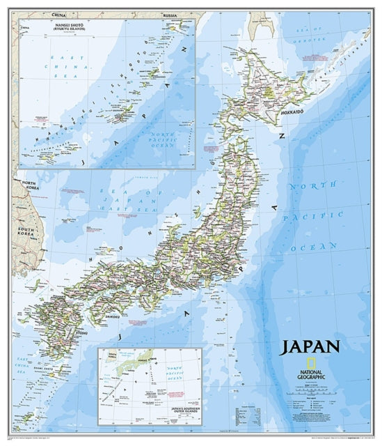 Japan Classic, Laminated: Wall Maps Countries & Regions