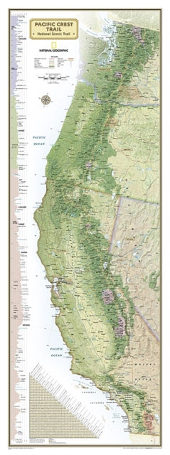 Pacific Crest Trail, Boxed: Wall Maps History & Nature