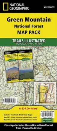 Green Mountain National Forest Vermont Map Pack Bundle Trails Illustrated National Parks National Geographic Trails Illustrated Map