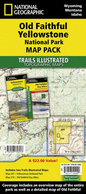 Old Faithful, Yellowstone, Map Pack Bundle: Trails Illustrated National Parks