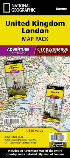 United Kingdom, London, Map Pack Bundle: Travel Maps International Adventure/Destination Map