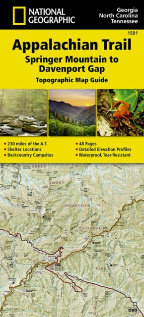 Appalachian Trail, Springer Mountain To Davenport Gap, Georgia, North Carolina, Tennessee: Trails Illustrated