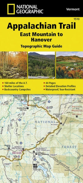 Appalachian Trail East Mountain to Hanover Vermont Trails Illustrated National Geographic Trails Illustrated Map