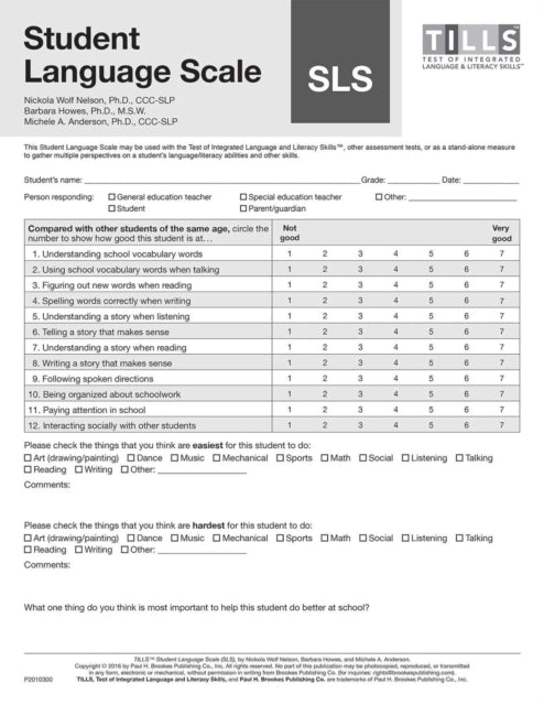 Test of Integrated Language and Literacy Skills®