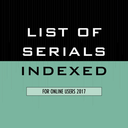 List of Serials Indexed for Online Users 2017