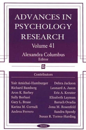 Advances in Psychology Research: Volume 41