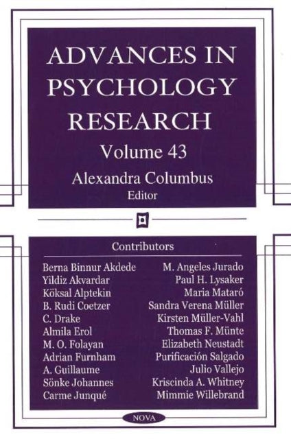 Advances in Psychology Research: Volume 43