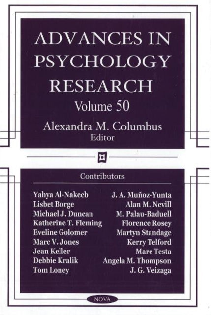 Advances in Psychology Research: Volume 50