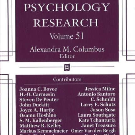 Advances in Psychology Research: Volume 51