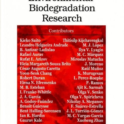 Leading-Edge Environmental Biodegradation Research