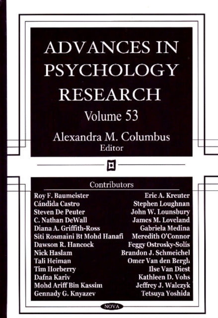 Advances in Psychology Research: Volume 53