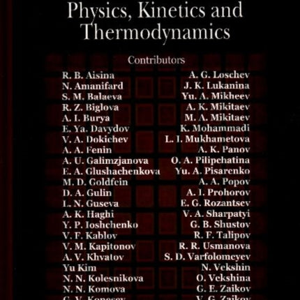 Progress in Chemical & Biochemical Physics, Kinetics & Thermodynamics