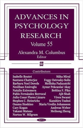 Advances in Psychology Research: Volume 55