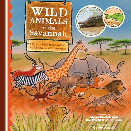 Wild Animals of the Savannah. A Picture Book about Animals with Stories and Information