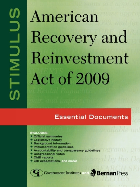 Stimulus: American Recovery and Reinvestment Act