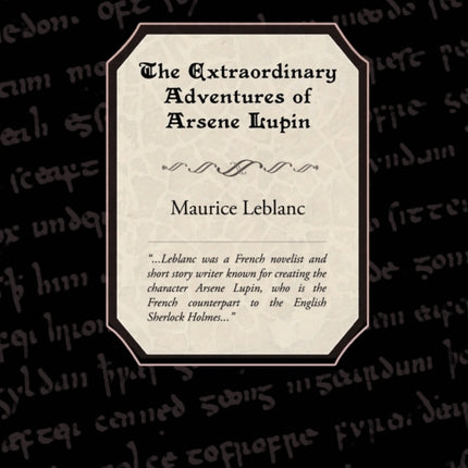The Extraordinary Adventures of Arsene Lupin, Gentleman-Burglar