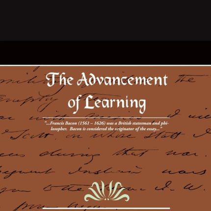 The Advancement of Learning