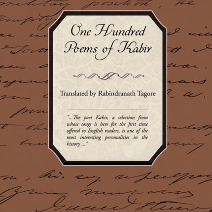 One Hundred Poems of Kabir