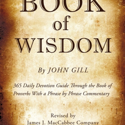 Book of Wisdom By John Gill