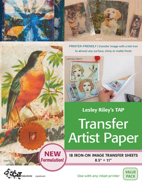 Lesley Rileys Tap Transfer Artist Paper  18 Sheet Pack