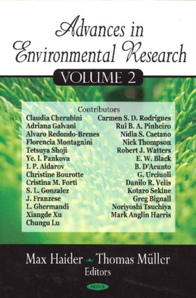 Advances in Environmental Research: Volume 2