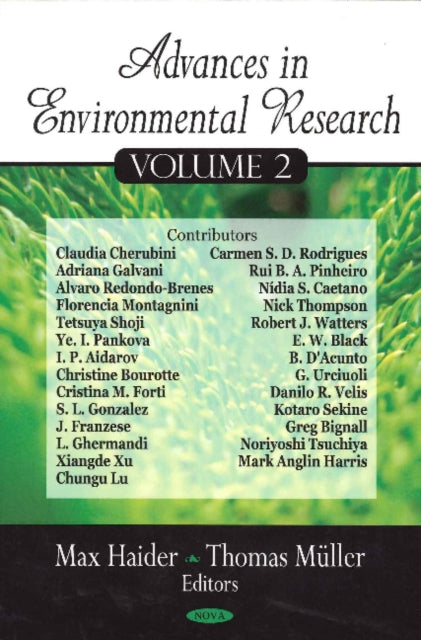 Advances in Environmental Research: Volume 2