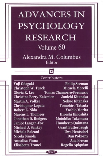 Advances in Psychology Research: Volume 60