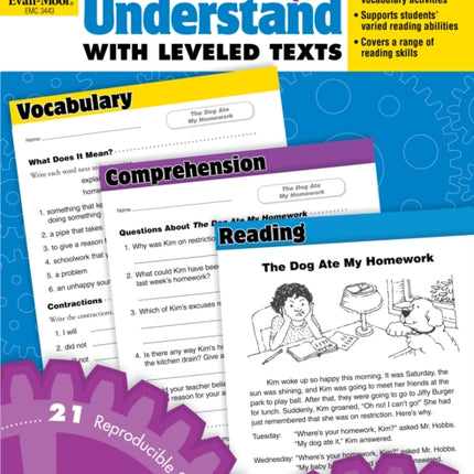 Read and Understand with Leveled Texts, Grade 3 Teacher Resource
