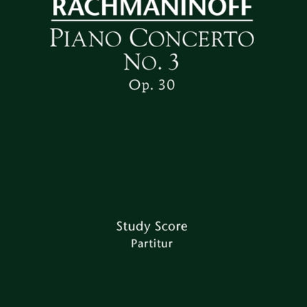 Piano Concerto No.3, Op.30: Study score