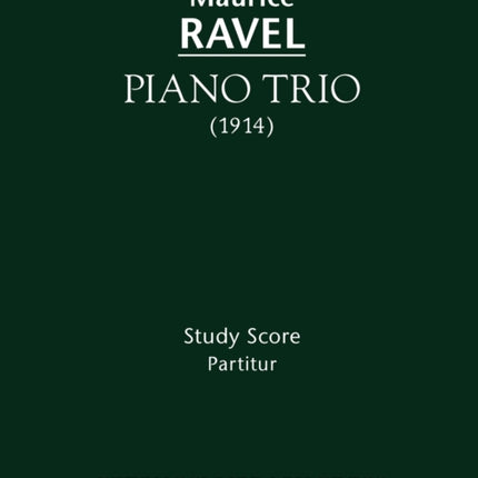 Piano Trio: Study score
