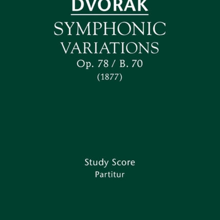 Symphonic Variations Op78  B70 Study score