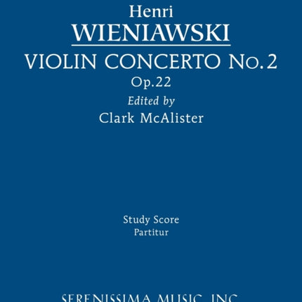 Violin Concerto No.2, Op.22: Study score