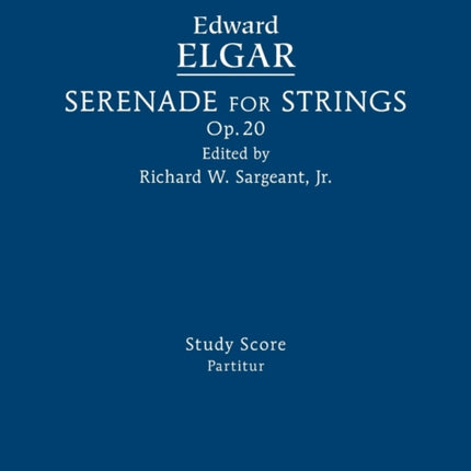 Serenade for Strings, Op.20: Study score