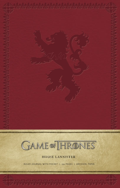 Game of Thrones House Lannister Hardcover Ruled Journal