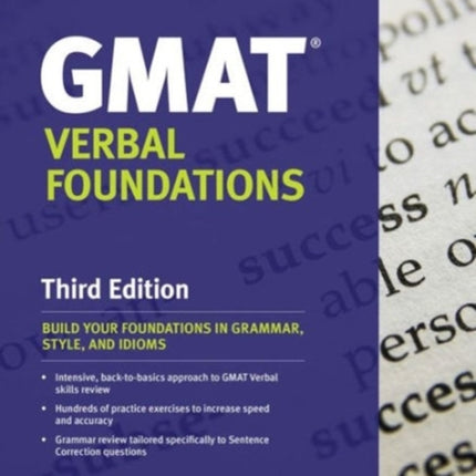 Kaplan GMAT Verbal Foundations Kaplan Test Prep