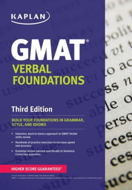 Kaplan GMAT Verbal Foundations Kaplan Test Prep