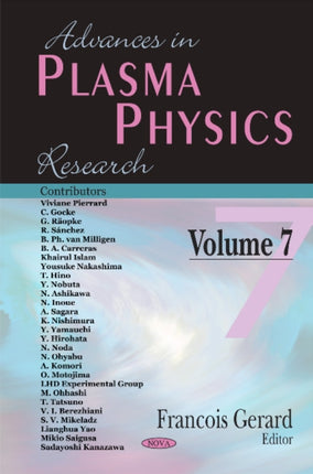 Advances in Plasma Physics Research: Volume 7