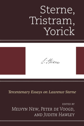 Sterne, Tristram, Yorick: Tercentenary Essays on
