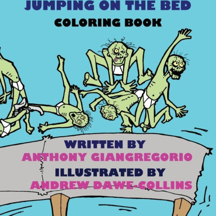 Ten Silly Zombies Jumping on the Bed Coloring