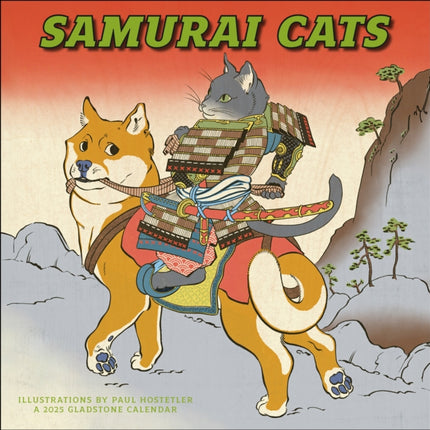 Samurai Cats Square Wall Calendar 2025