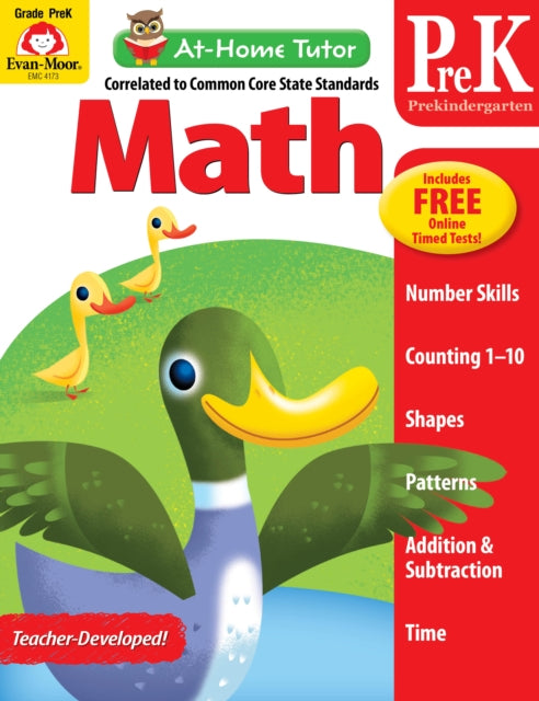 At-Home Tutor: Math, Prek Workbook