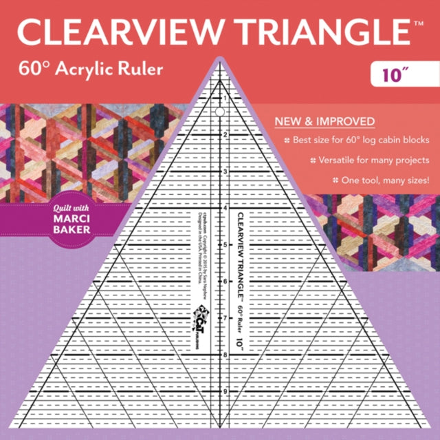 Clearview Triangle TM 60 Degrees Acrylic Ruler  10