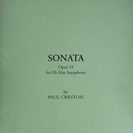 SONATA OP 19 FOR EFLAT ALTO SAXOPHONE