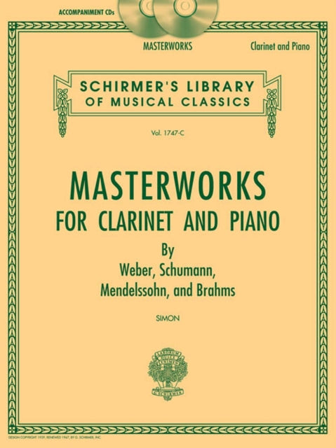 Masterworks for Clarinet and Piano Accompaniment