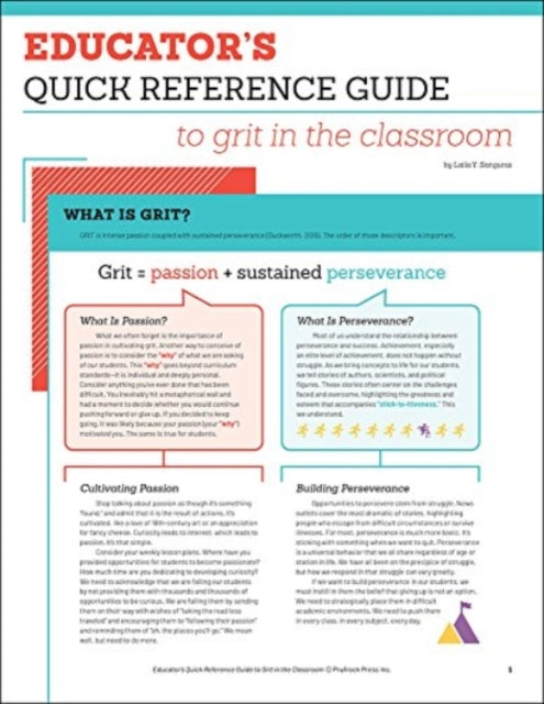 Educators Quick Reference Guide to Grit in the Classroom