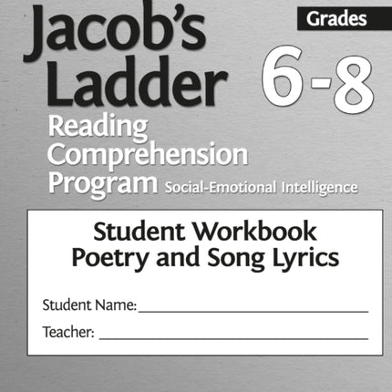 Affective Jacob's Ladder Reading Comprehension Program: Grades 6-8, Student Workbooks, Poetry and Song Lyrics (Set of 5)