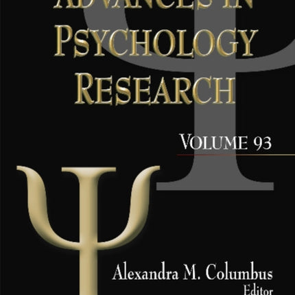 Advances in Psychology Research: Volume 93