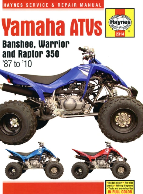 Yamaha Banshee, Warrior & Raptor 350 ATVs (87 - 10): 1987-2010