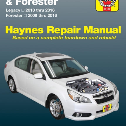 Subaru Legacy (10-16) & Forester (09-16) Haynes Repair Manual (USA)